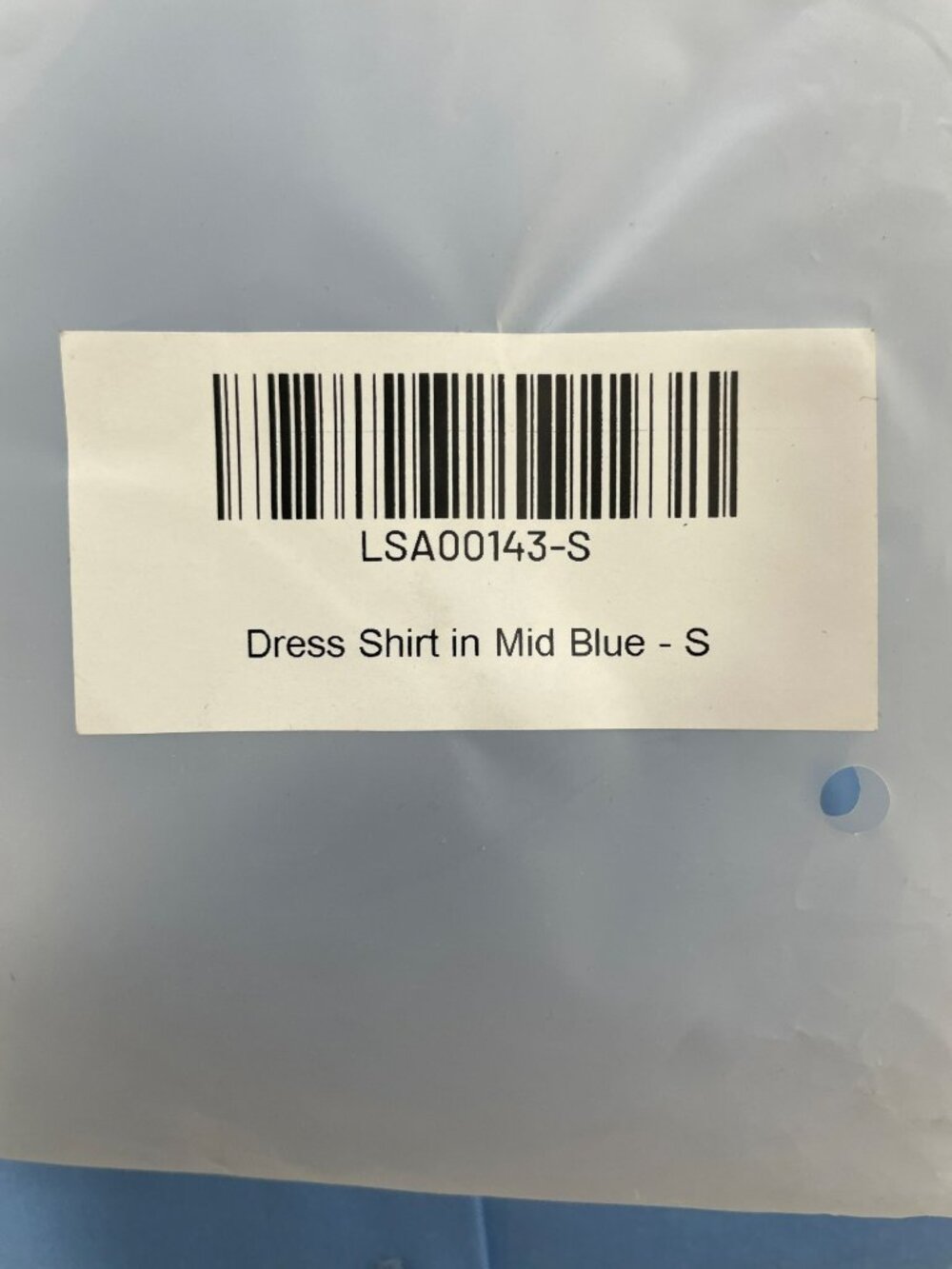 Tailored Athlete Muscle Fit Dress Shirt Mid Blue Men's Size Small MSRP$138 NWT - Picture 6 of 7
